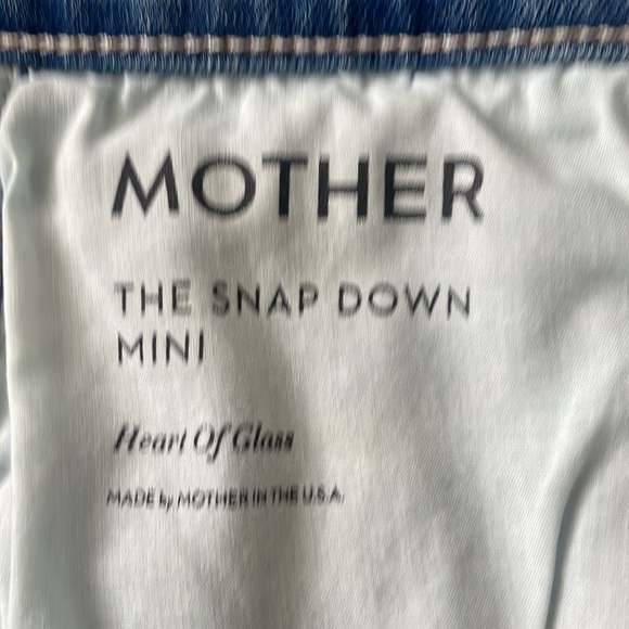 MOTHER The Snap Down Mini Skirt in
Heart of Glass - Picture 9 of 10